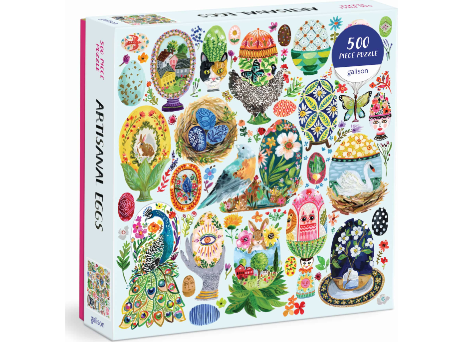 GALISON Čtvercové puzzle Řemeslně vyráběná vejce 500 dílků