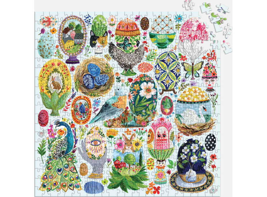 GALISON Čtvercové puzzle Řemeslně vyráběná vejce 500 dílků