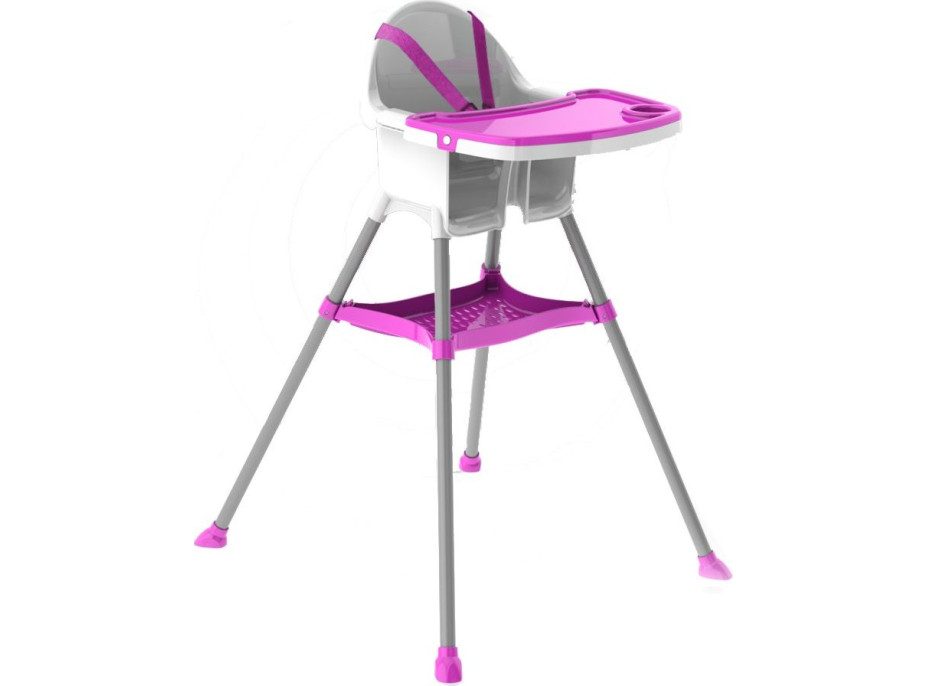 DOLONI Jídelní židlička bílo-fialová