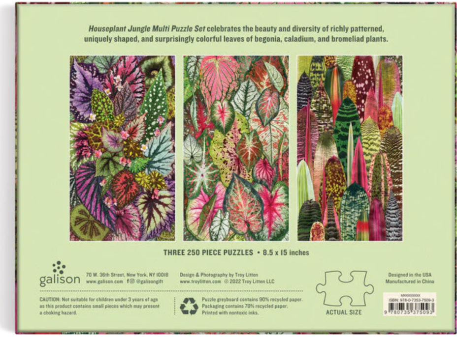 GALISON Puzzle Džungle pokojových rostlin 3x250 dílků