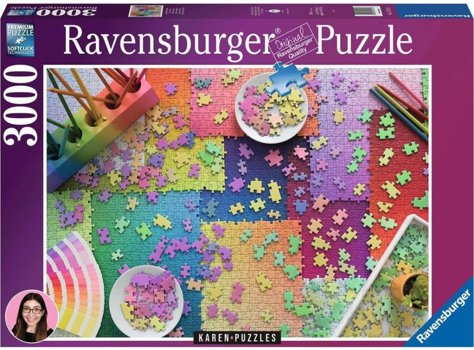 RAVENSBURGER Puzzle Karen: Puzzle over puzzle 3000 dílků