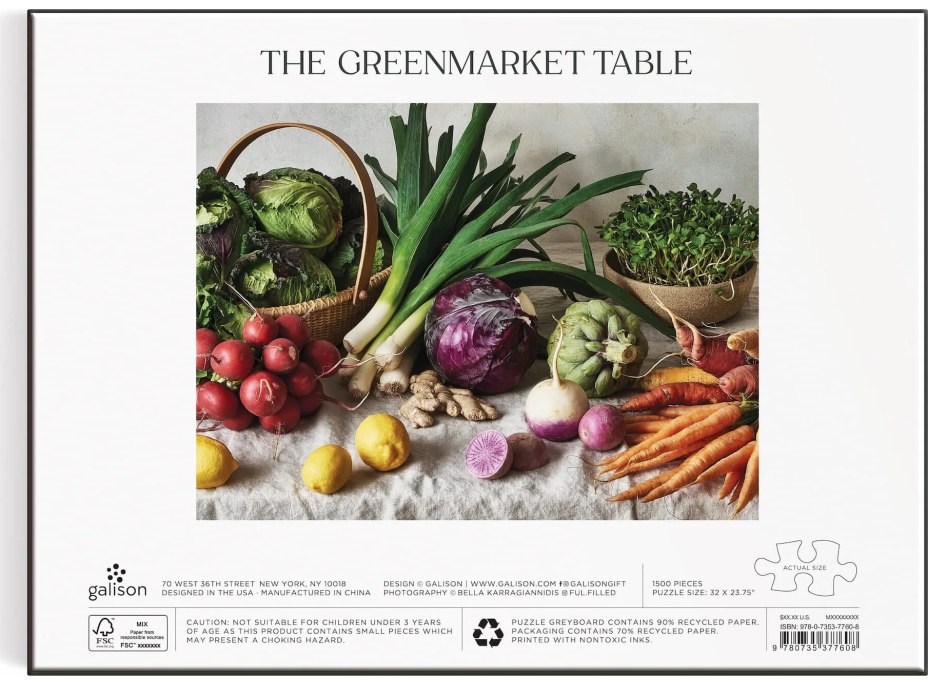 GALISON Puzzle Stůl na Zeleninovém trhu 1500 dílků