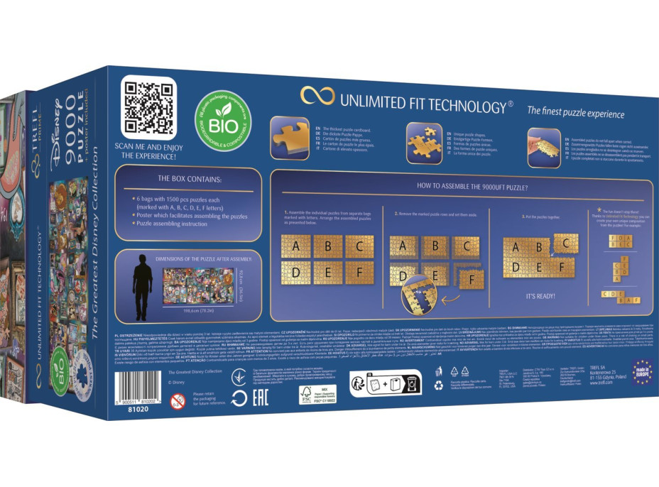 TREFL Puzzle UFT Disney: V průběhu let 9000 dílků