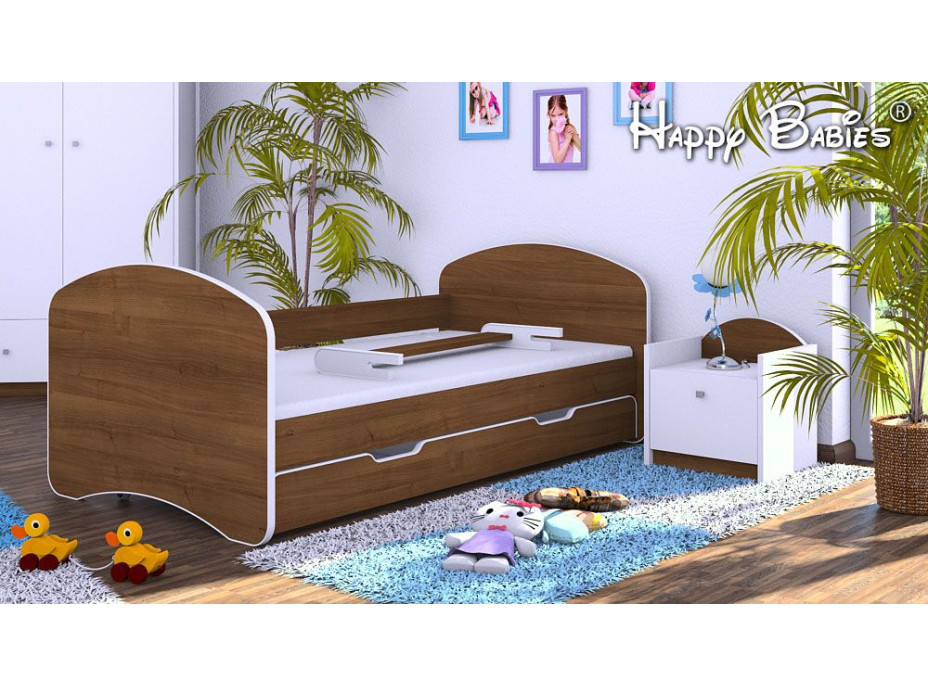 Dětská postel se šuplíkem 160x80 cm - OŘECH