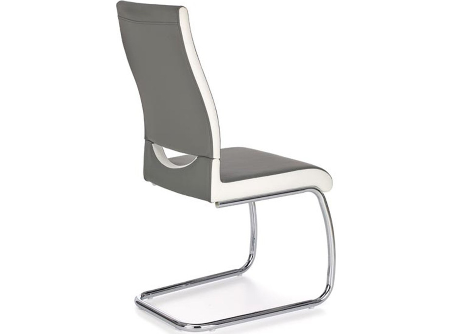Jídelní židle MARTINE - popelavá / bílá