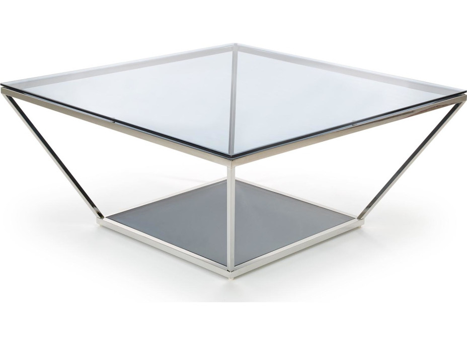 Konferenční stolek FABI - nerezový/kouřové sklo