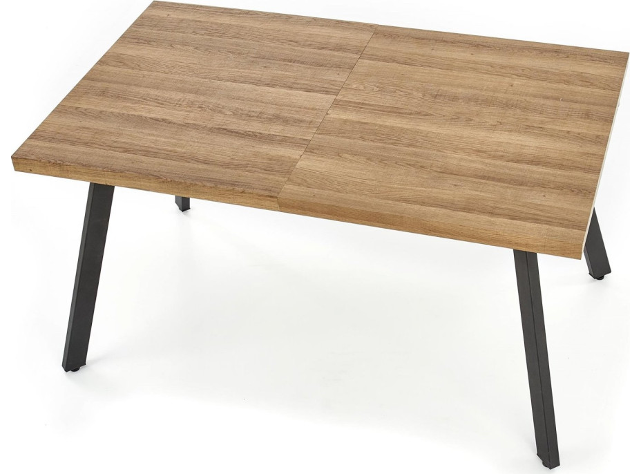 Jídelní stůl BERLÍN - 140(180)x85x76 cm - rozkládací - černý/ořech