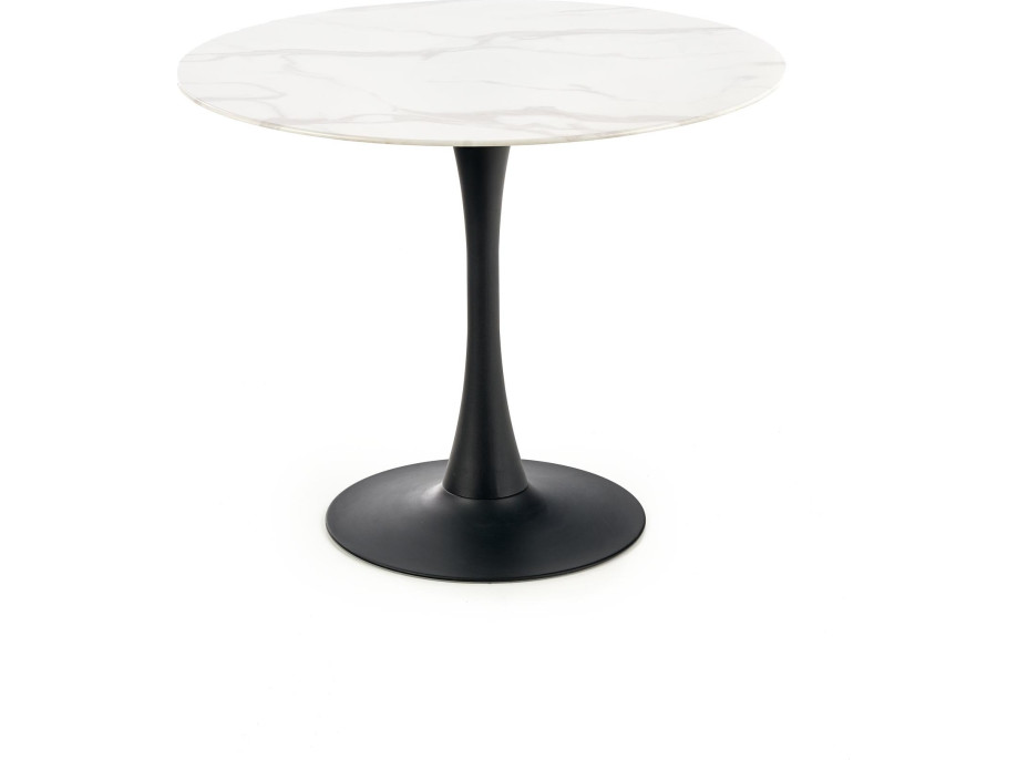 Jídelní stůl AMBRÓSIE - 90x72 cm - sklo/černý