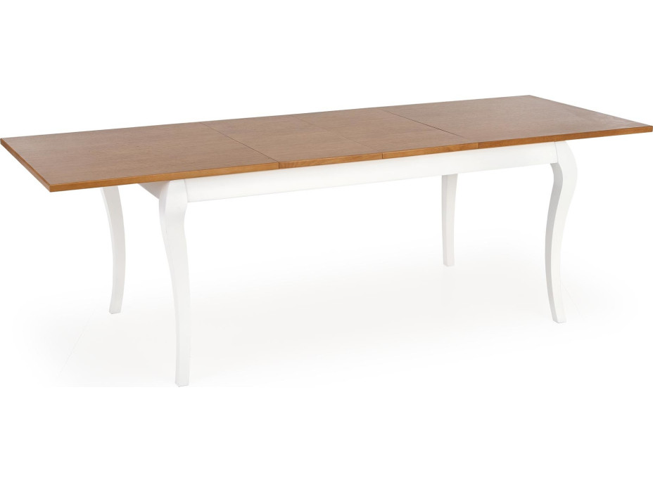Jídelní stůl WINNIE 160(240)x90x76 cm - rozkládací - tmavý dub/bílý