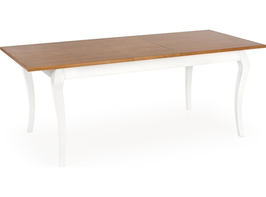 Jídelní stůl WINNIE 160(240)x90x76 cm - rozkládací - tmavý dub/bílý