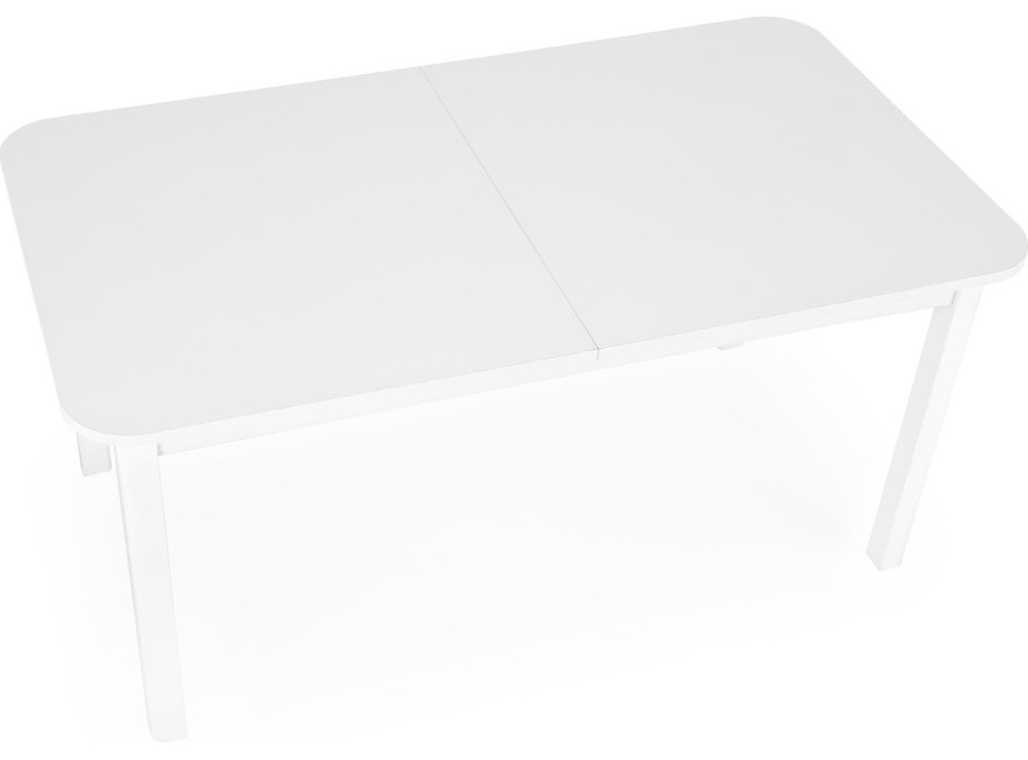 Jídelní stůl FLORA 160(228)x90x78 cm - rozkládací - bílý