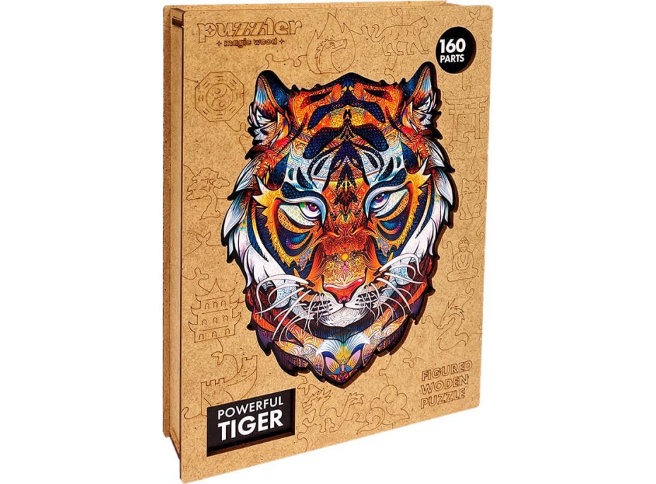 PUZZLER Dřevěné puzzle Mocný tygr 160 dílků