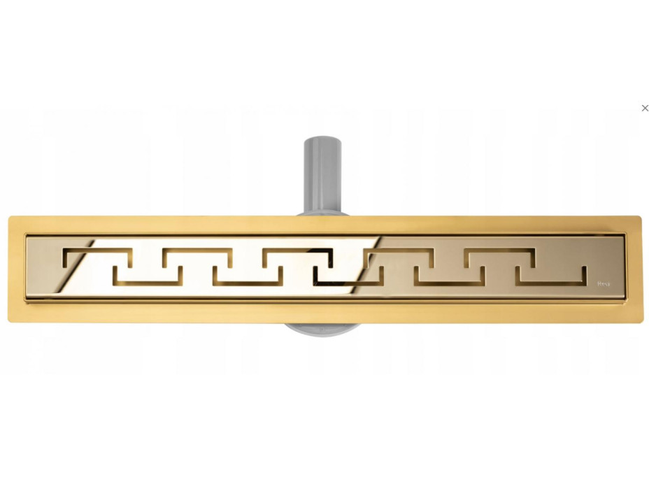 Sprchový žlab MAXMAX Rea GREEK PRO - zlatý zrcadlový
