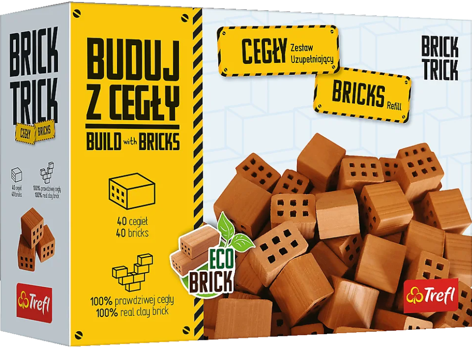 TREFL BRICK TRICK Balení krátkých cihel 40ks