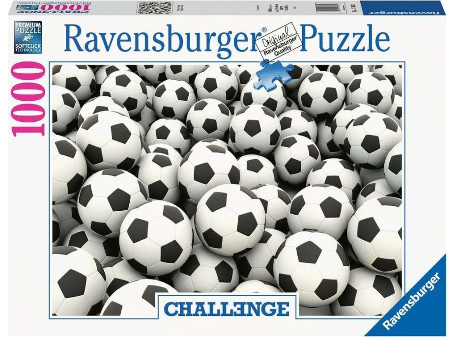 RAVENSBURGER Puzzle Challenge: Fotbalové míče 1000 dílků