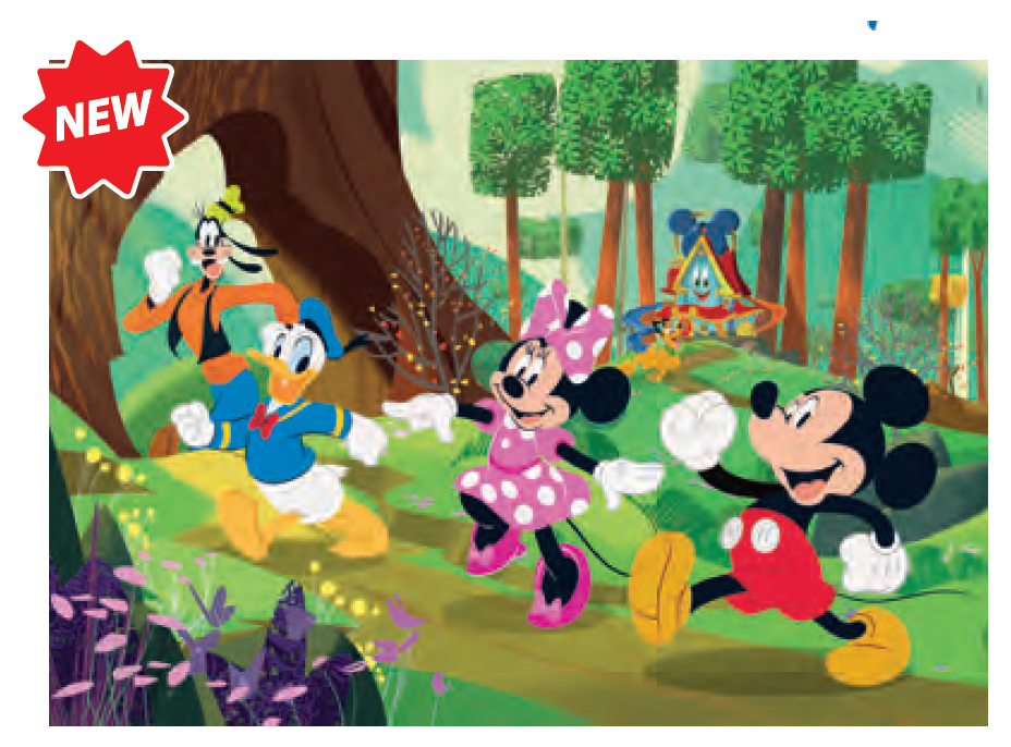 CLEMENTONI Puzzle Mickey a přátelé MAXI 104 dílků