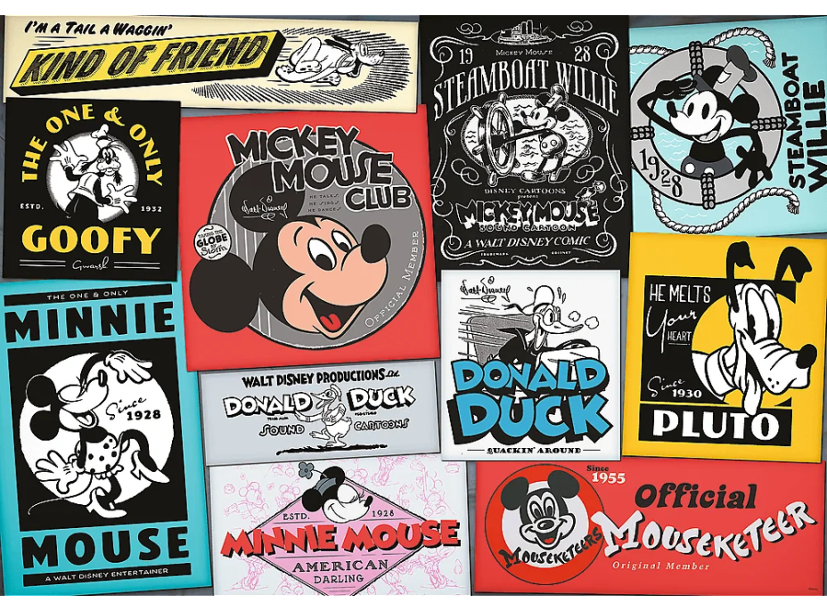 TREFL Puzzle UFT Disney 100 let: Retro plakáty 1000 dílků