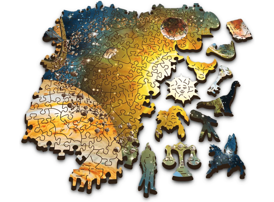 TREFL Wood Craft Origin puzzle Cesta sluneční soustavou 1000 dílků