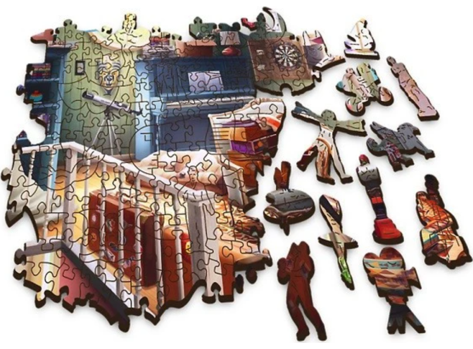 TREFL Wood Craft Origin puzzle Poklady na půdě 501 dílků