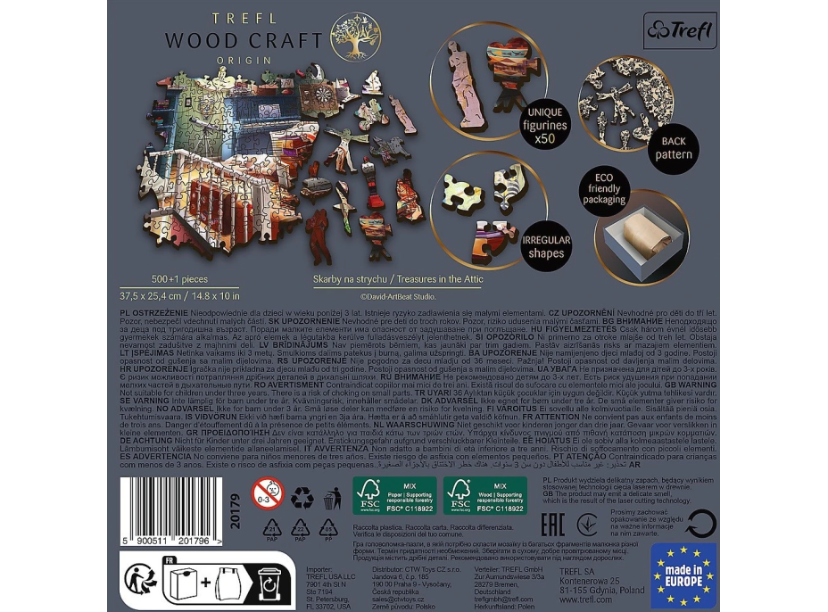 TREFL Wood Craft Origin puzzle Poklady na půdě 501 dílků
