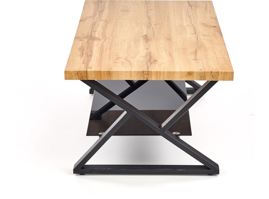 Konferenční stolek XAVIER-2 - černá/přírodní