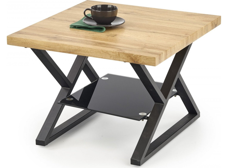 Konferenční stolek XAVIER - černá/přírodní