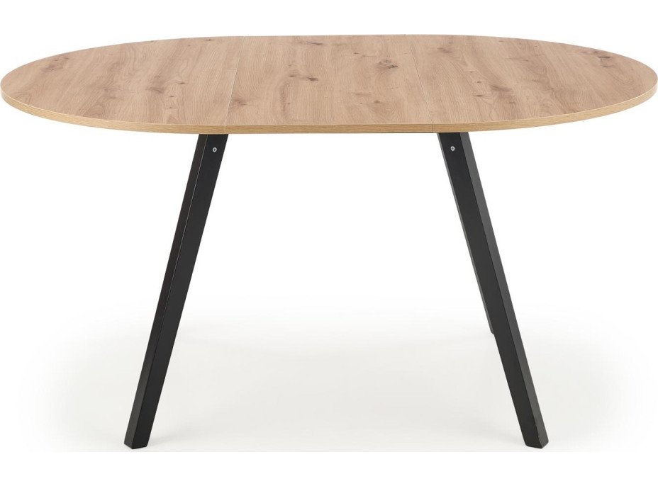 Jídelní stůl RUBY - 102(142)x102x75 cm - dub artisan/černý