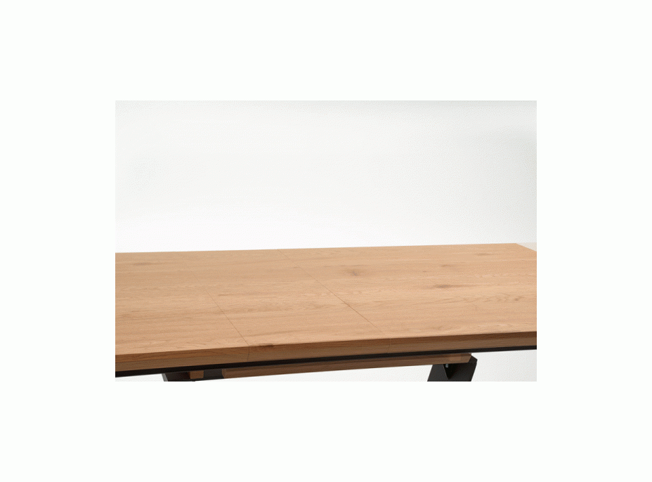 Jídelní stůl URBAN - 160(220)x90x77 - rozkládací - dub zlatý/černá
