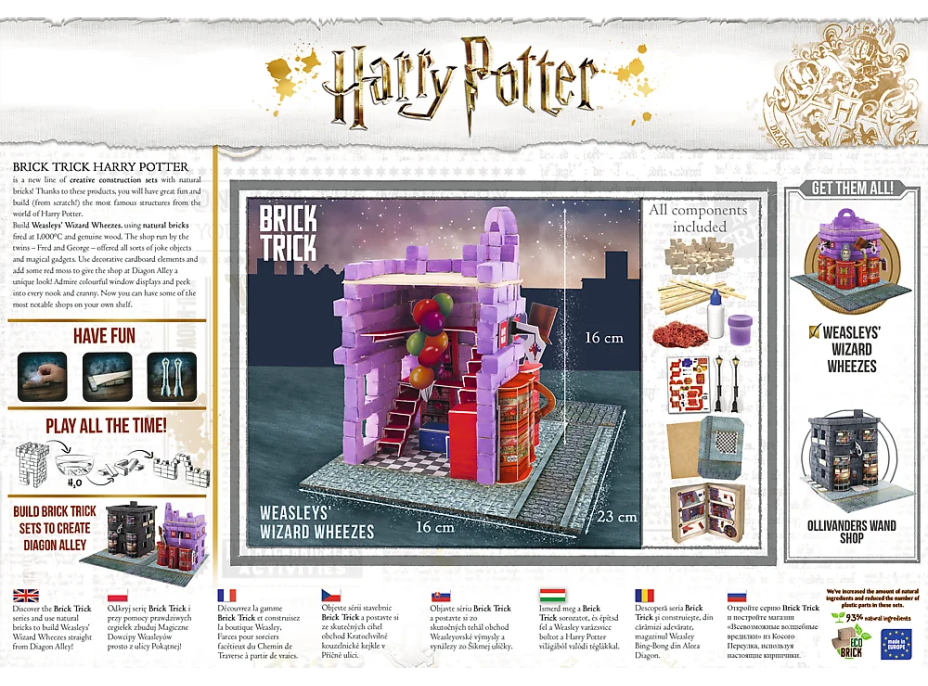 TREFL BRICK TRICK Harry Potter: Weasleyho kouzelnické žertíky M 210 dílů