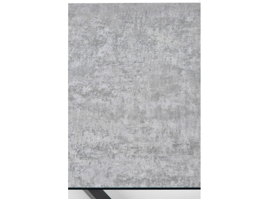 Jídelní stůl CURTIS - 160(210)x90x76 - rozkládací - světle šedý/tmavě šedý