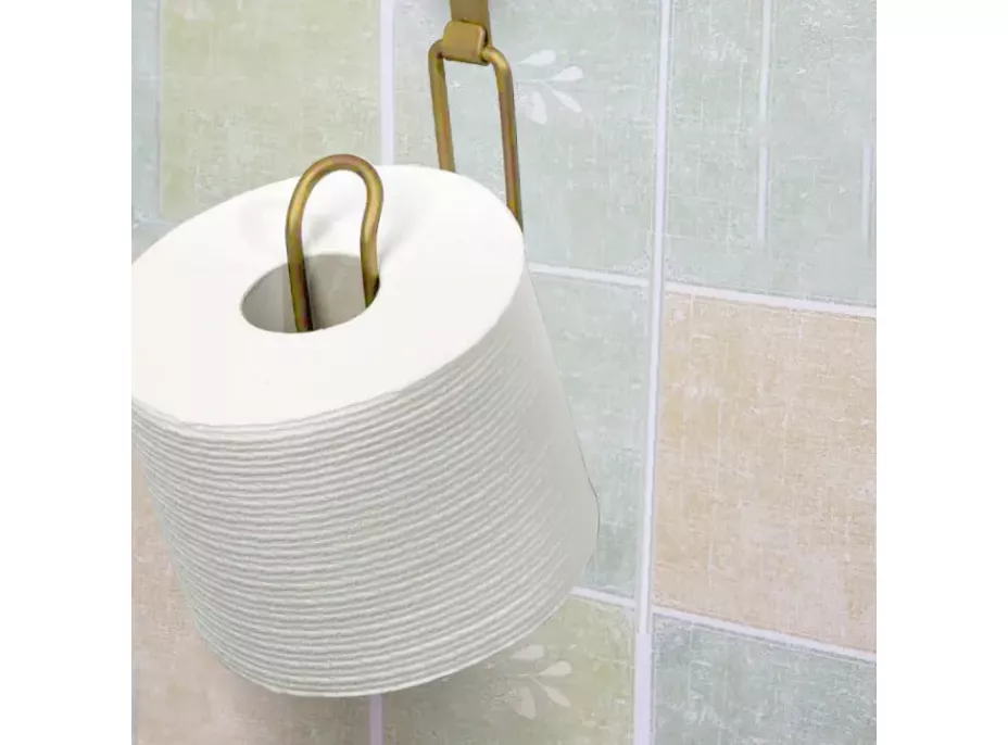 Držák toaletního papíru SOLO VERTICAL - kov - zlatý matný