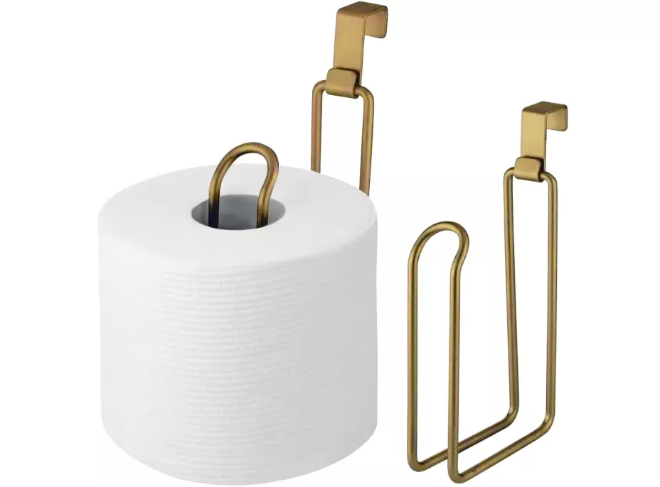 Držák toaletního papíru SOLO VERTICAL - kov - zlatý matný