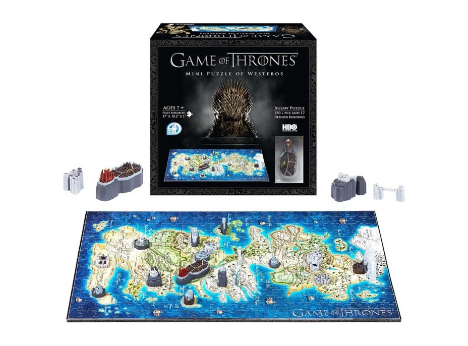 4D Cityscape 4D puzzle Hra o trůny: Westeros mini 367 dílků