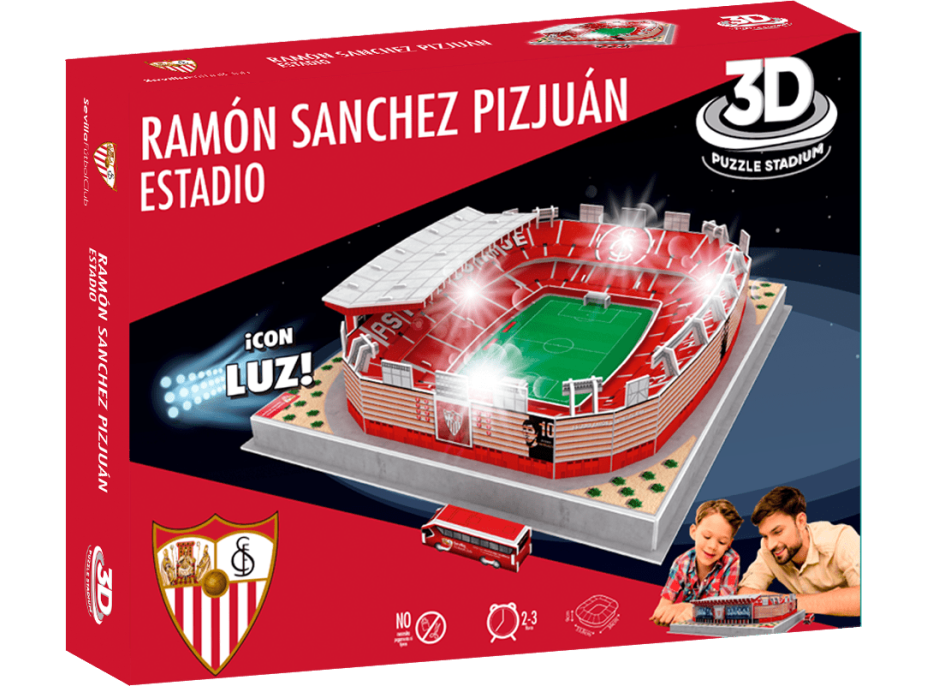 3D PUZZLE STADIUM Svítící 3D puzzle Stadion Ramón Sánchez-Pizjuán - FC Sevilla