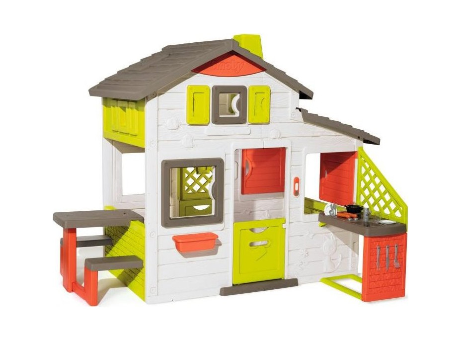SMOBY Zahradní domeček Neo Friends House s kuchyňkou a piknikovým stolem