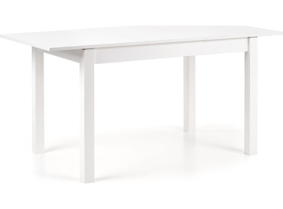 Jídelní stůl MICHAEL - 118(158)x75x76 cm - rozkládací - bílý