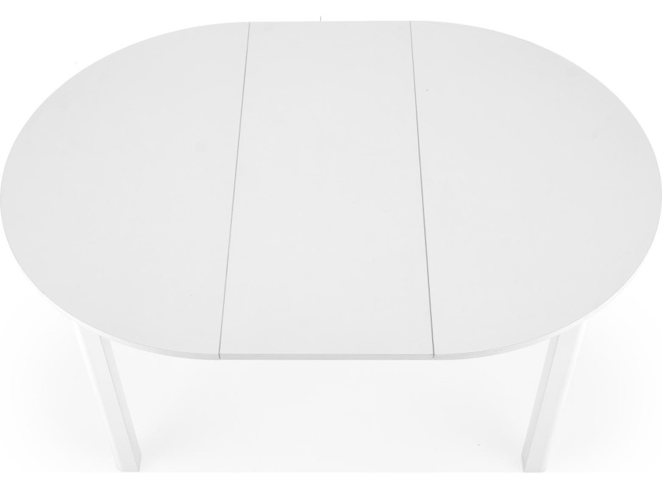 Jídelní stůl RAUL - 102(142)x102x76 cm - rozkládací - bílý