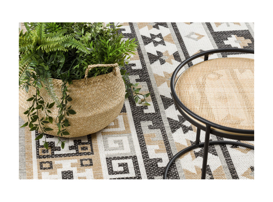 Kusový koberec Cooper Sisal Aztec 22218 ecru/black