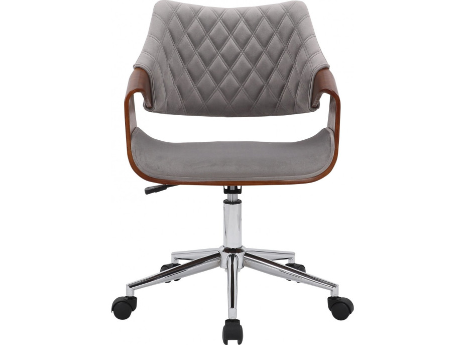 Kancelářská židle ABBIE - ořech/šedá
