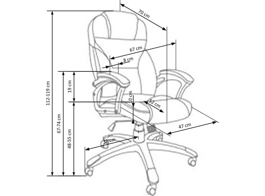 Kancelářská židle COURTNEY - béžová