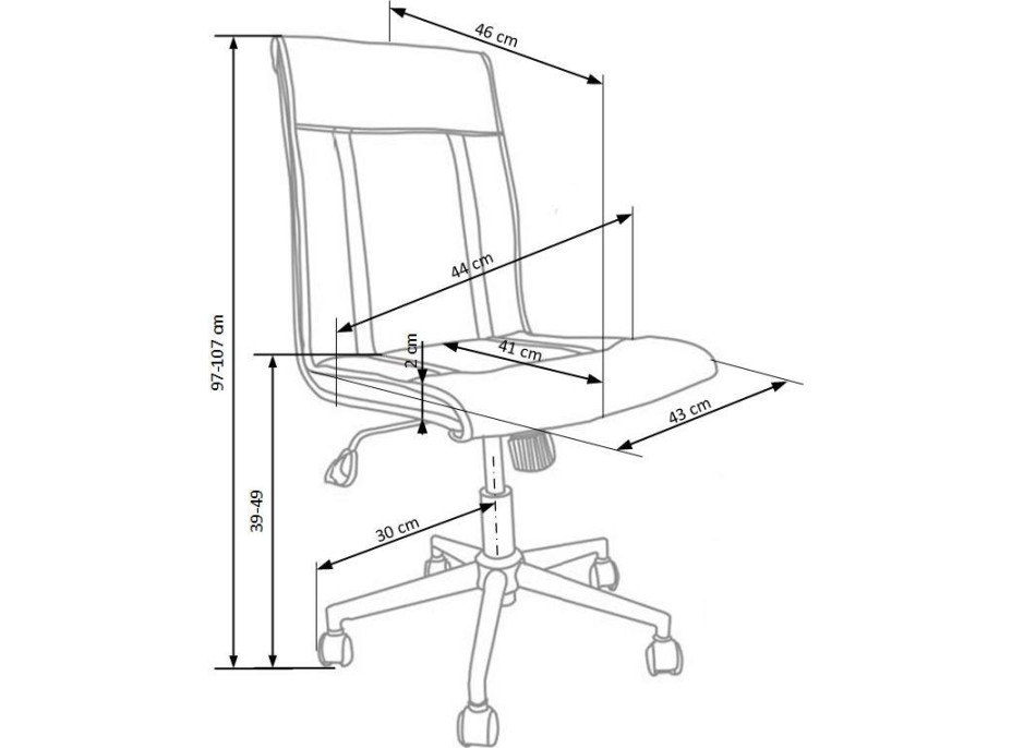 Kancelářská židle ROLI - šedá