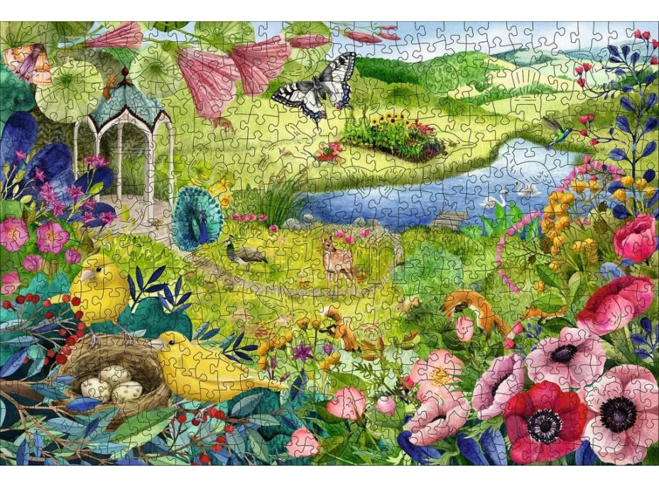 RAVENSBURGER Dřevěné puzzle Divoká zahrada 500 dílků