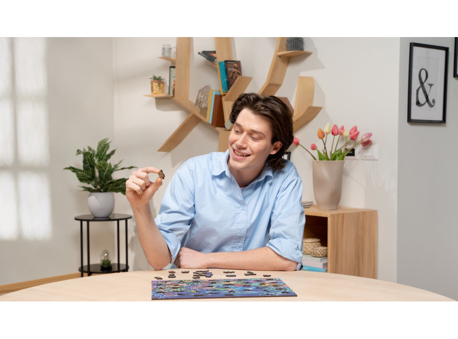 RAVENSBURGER Dřevěné puzzle Divoká zahrada 500 dílků