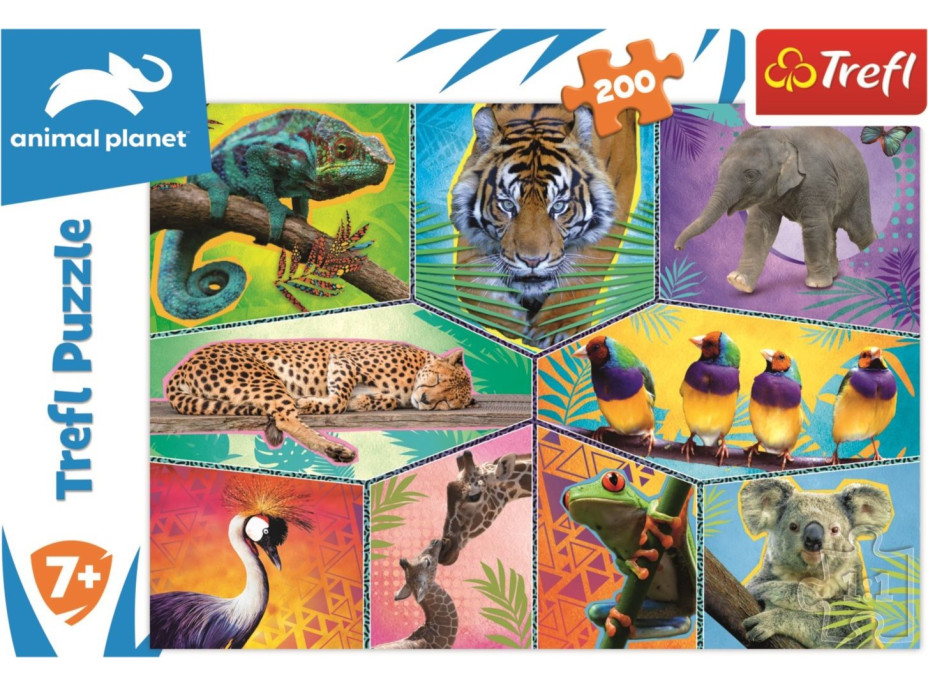 TREFL Puzzle Animal Planet: Svět exotických zvířat 200 dílků