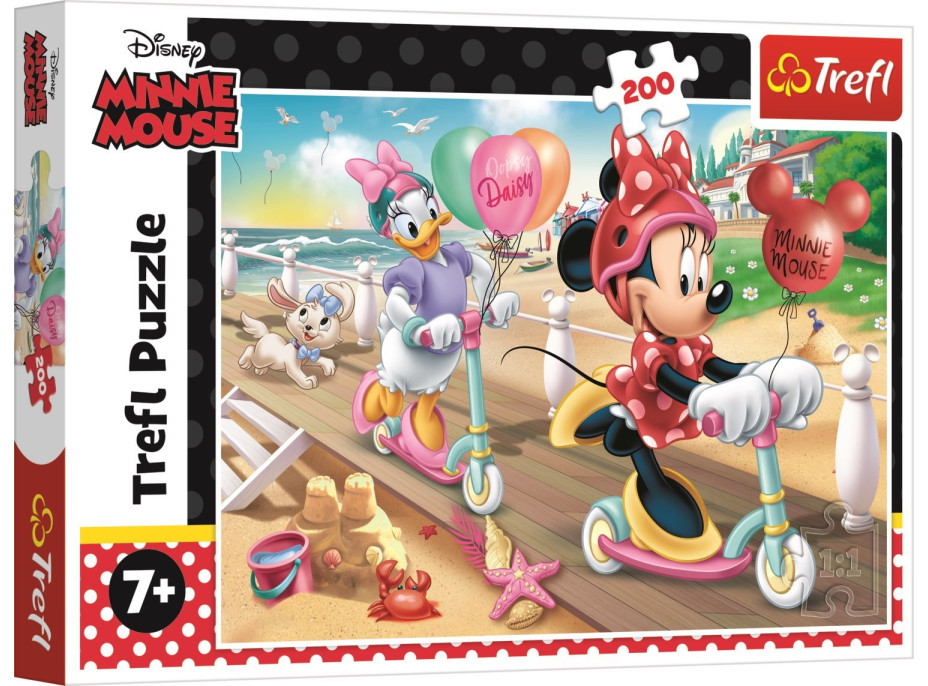 TREFL Puzzle Minnie Mouse: Na pláži 200 dílků