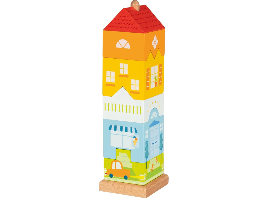 GOKI Nasouvací dřevěná věž Městský dům