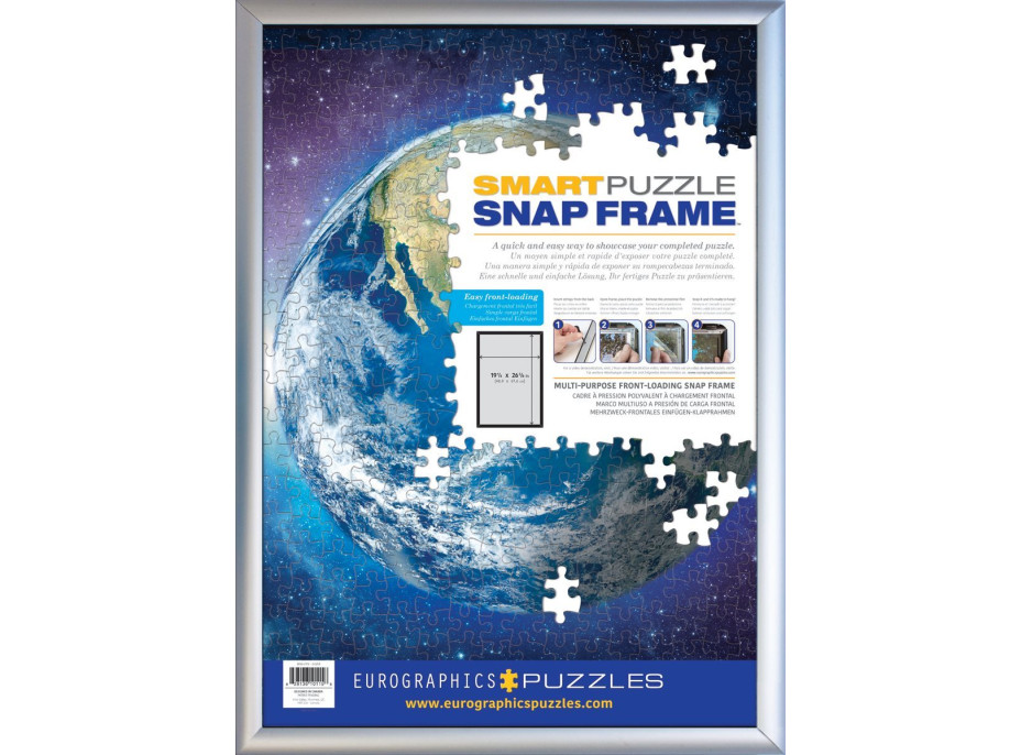 EUROGRAPHICS Snap Frame Stříbrný hliníkový klaprám na puzzle 48,89x67,63cm