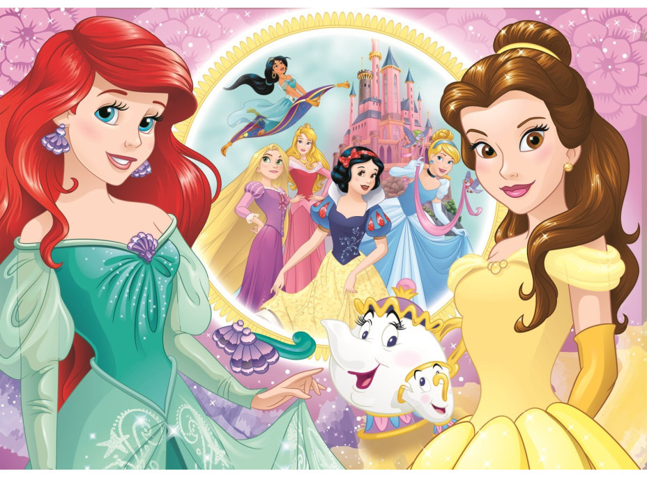 TREFL Třpytivé puzzle Disney princezny 100 dílků