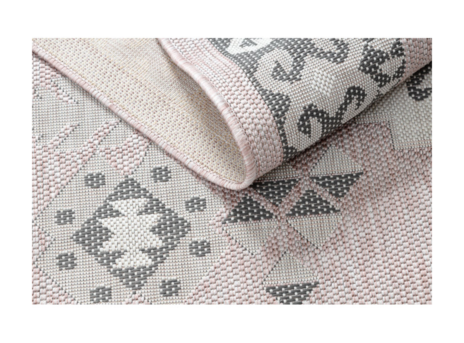 Kusový koberec Sion Sisal Aztec 3007 pink/ecru