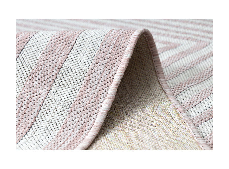 Kusový koberec Sion Sisal Labirinth 22376 pink/ecru